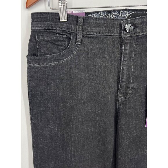 Gloria Vanderbilt Womens Perfect Fit Bootcut Jeans 10 Short Black Rinse NWT New - Picture 4 of 11